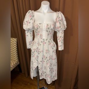 For Love and Lemons Floral Bustier Dress